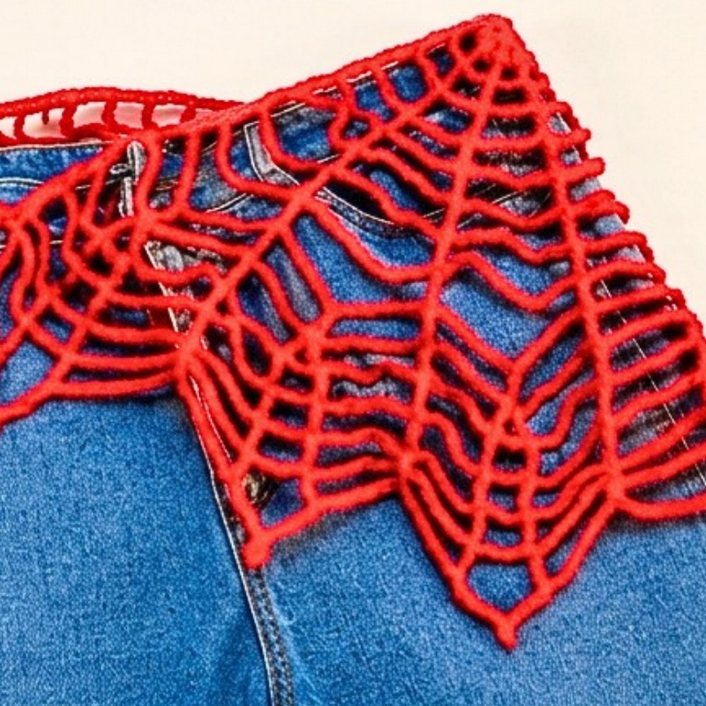 Crochet Spider Web Bandana Pattern for Halloween