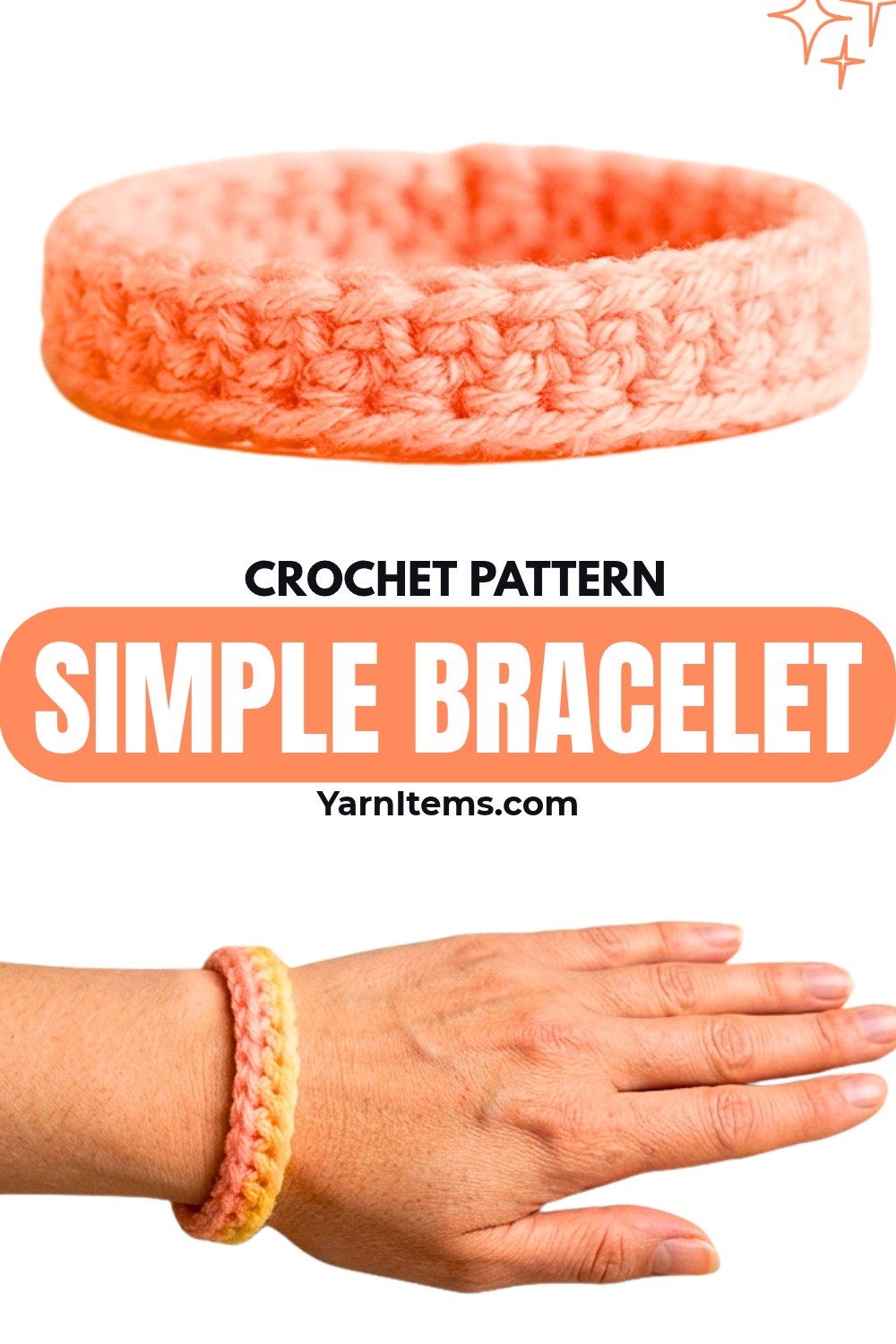 Easy Crochet Bracelet Pattern with Adjustable Length