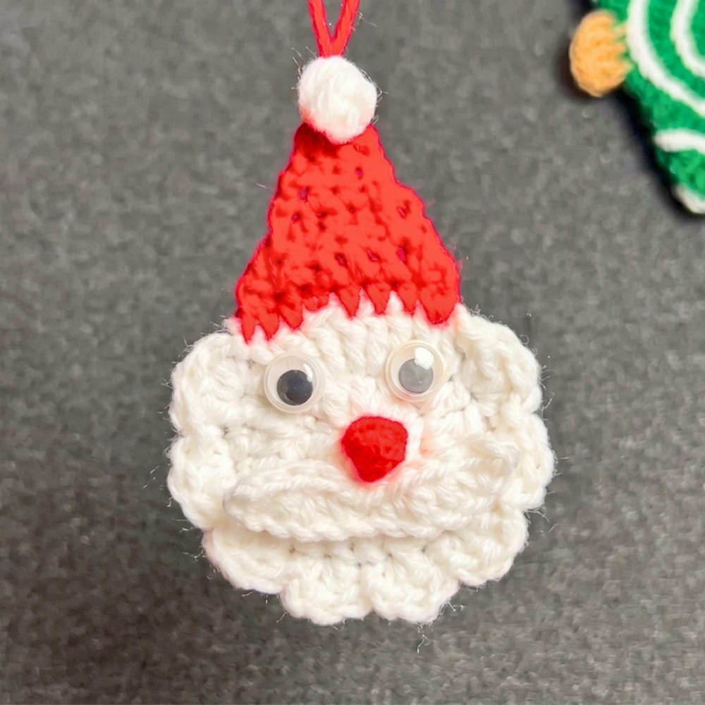 Easy Crochet Santa Christmas Ornament Pattern – Step-by-Step Tutorial