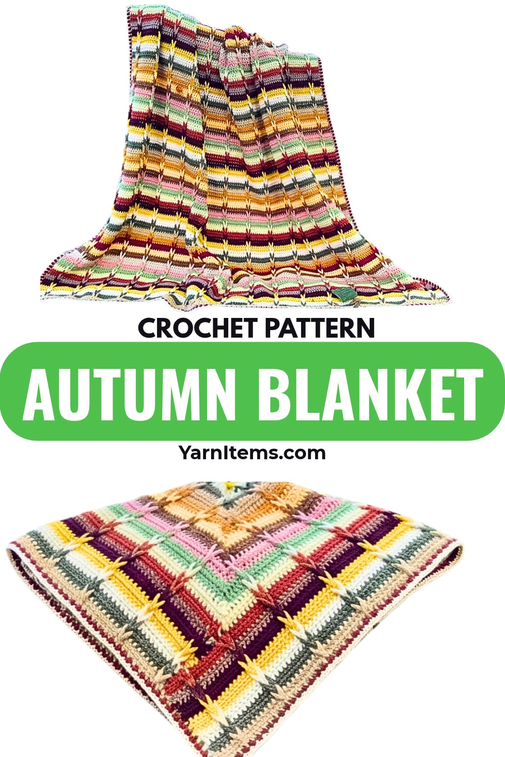 Fall Into Autumn Blanket – Jacob’s Ladder Crochet Pattern
