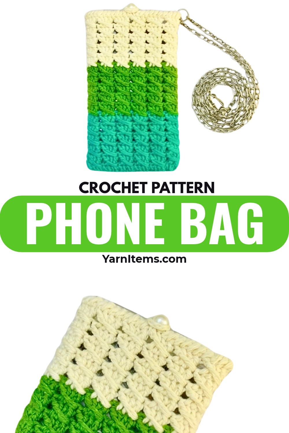 Beginner Crochet Phone Bag Pattern with Cross-Over Stitch