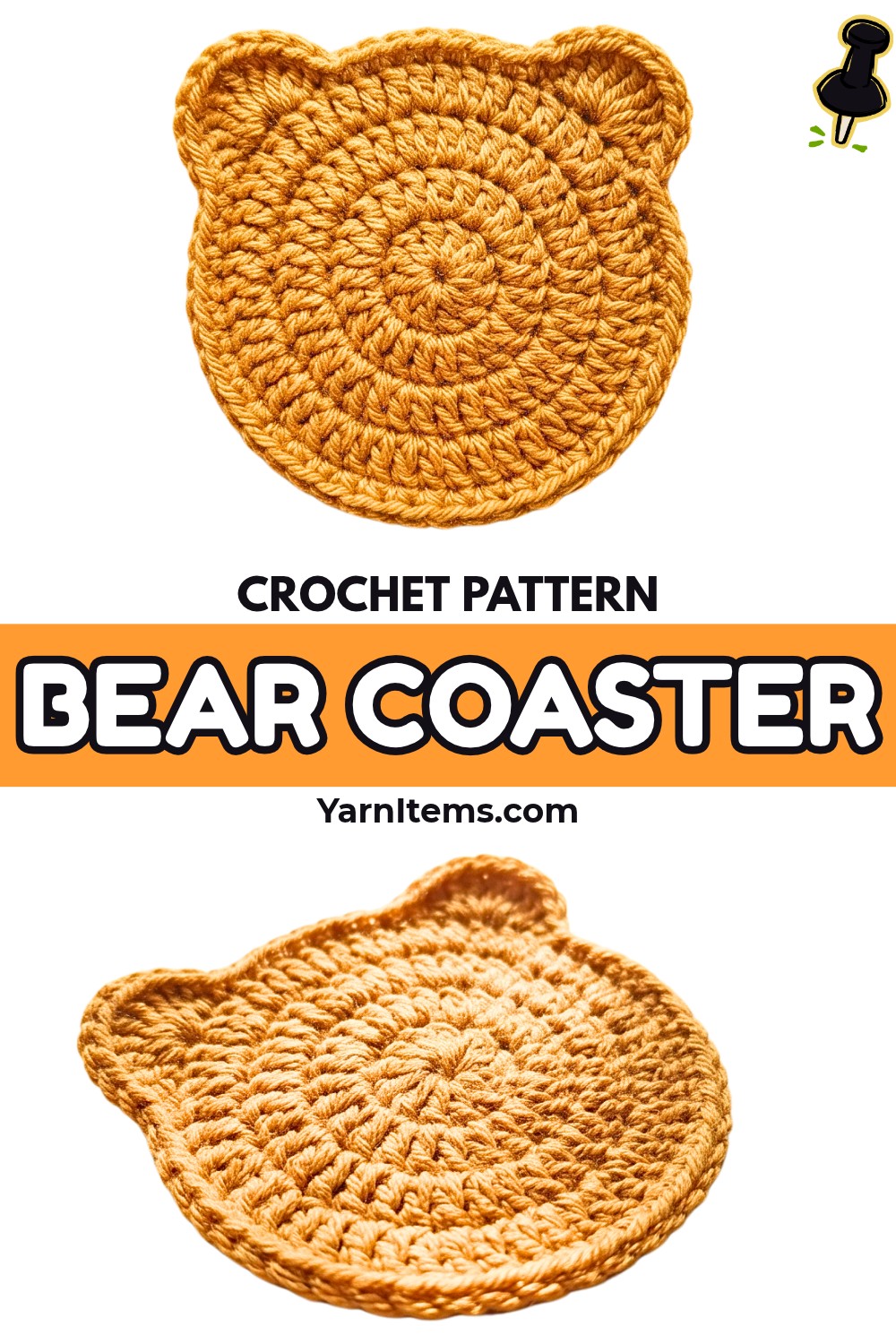 Crochet Bear Coaster Pattern – Step-by-Step Tutorial