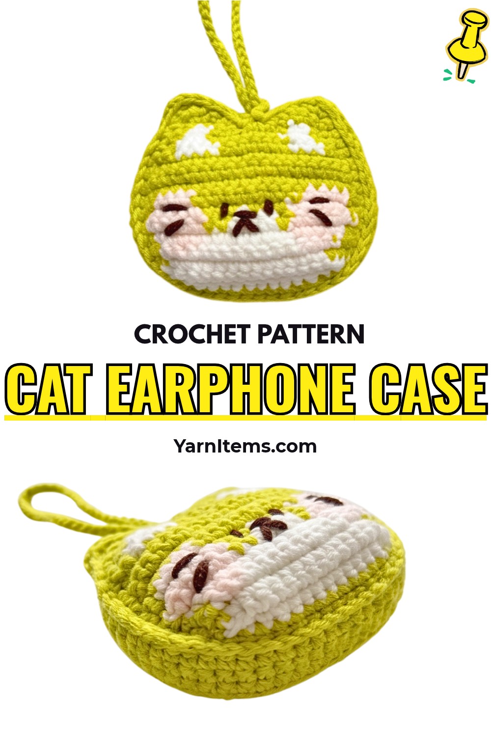 Crochet Cat Earphone Case Pattern – Step-by-Step