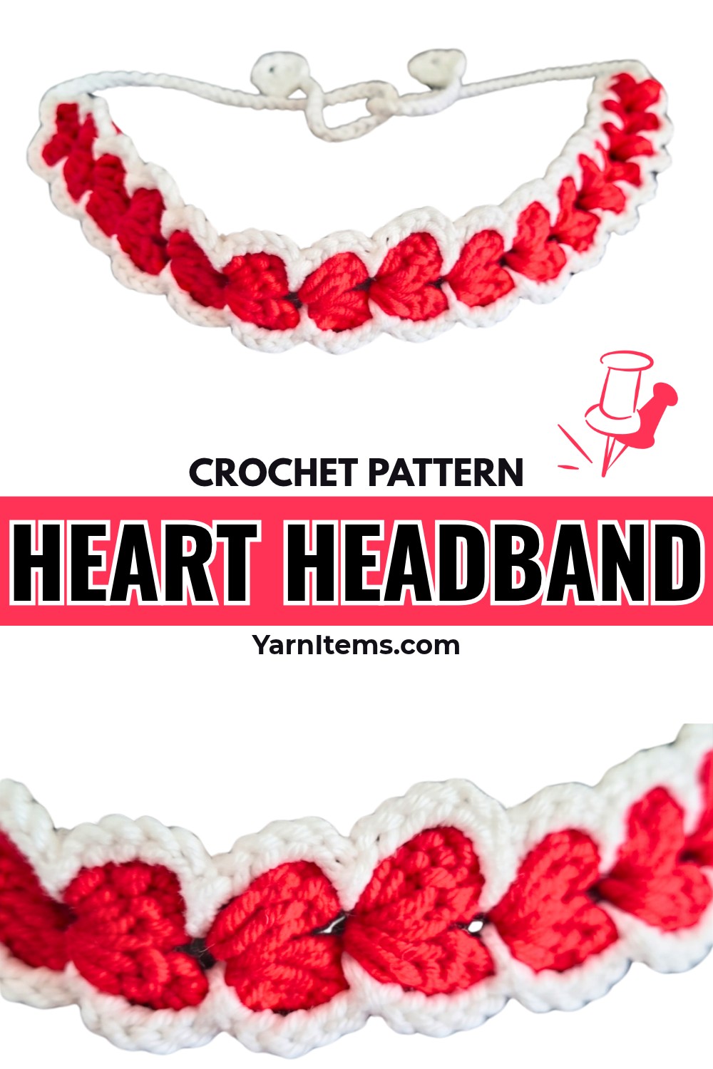 Crochet Heart Headband Pattern Free