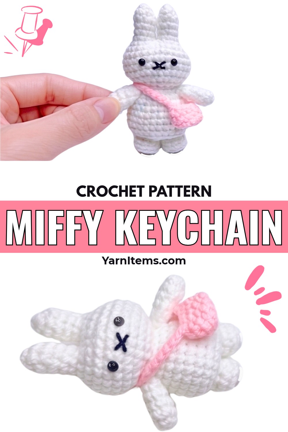 Crochet Miffy Keychain Tutorial: Cute Bunny Design
