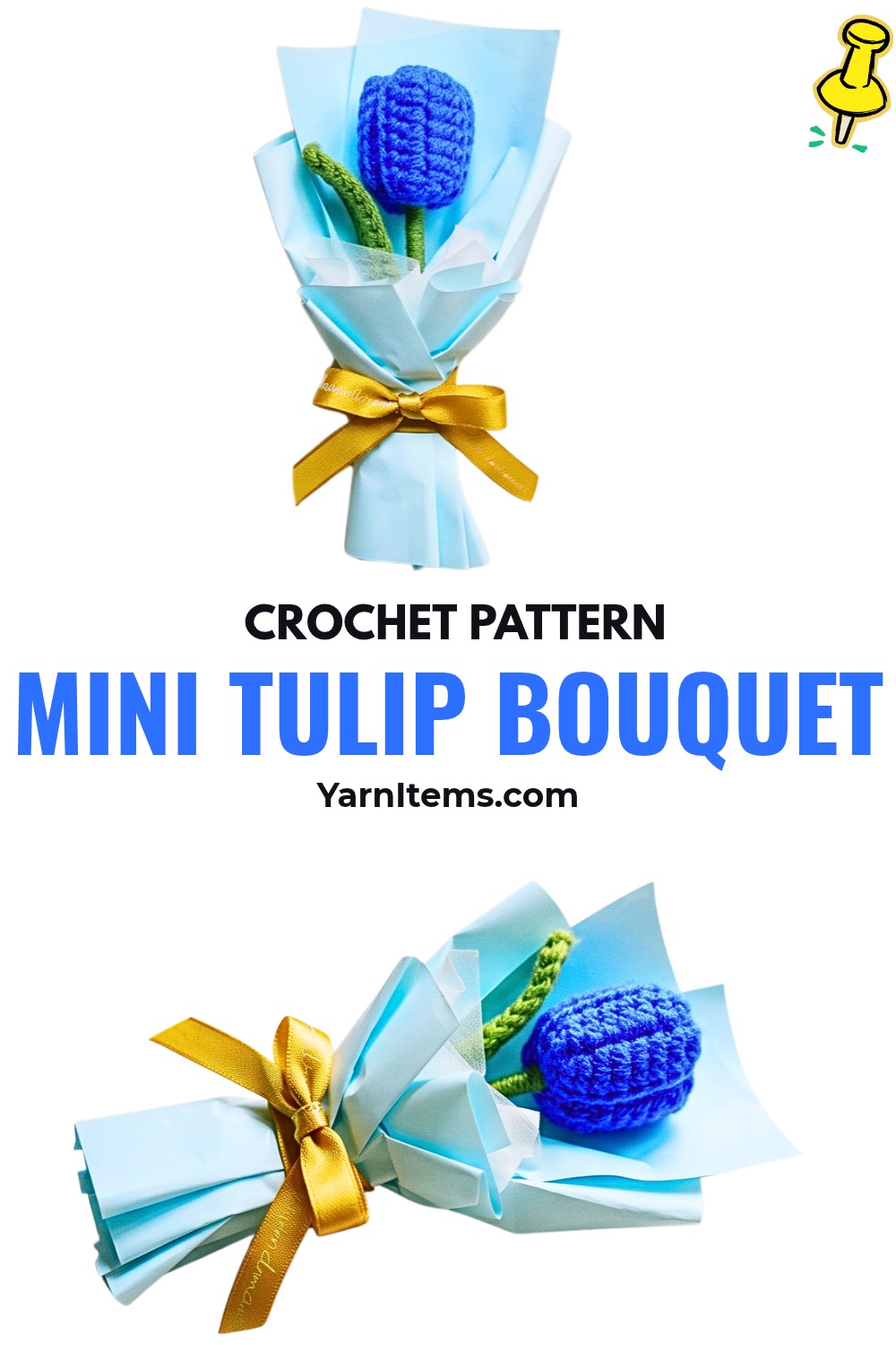 Crochet Mini Tulip Bouquet Pattern – Easy Wired Tulip