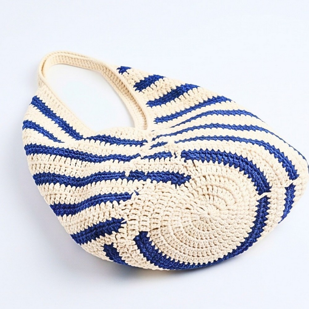 Crochet Origami Large Tote Bag Minimal