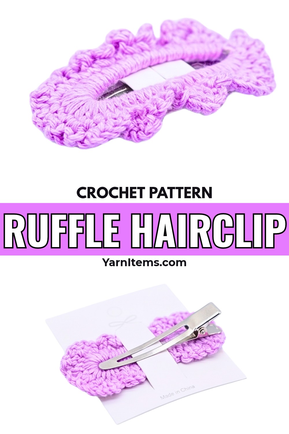 Crochet Ruffle Hairclip: Easy and Stylish Handmade Accessory