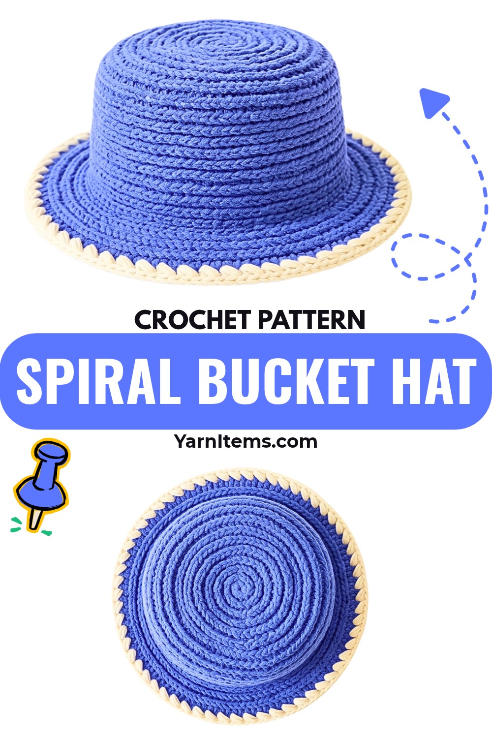 Spiral Crochet Bucket Hat Pattern
