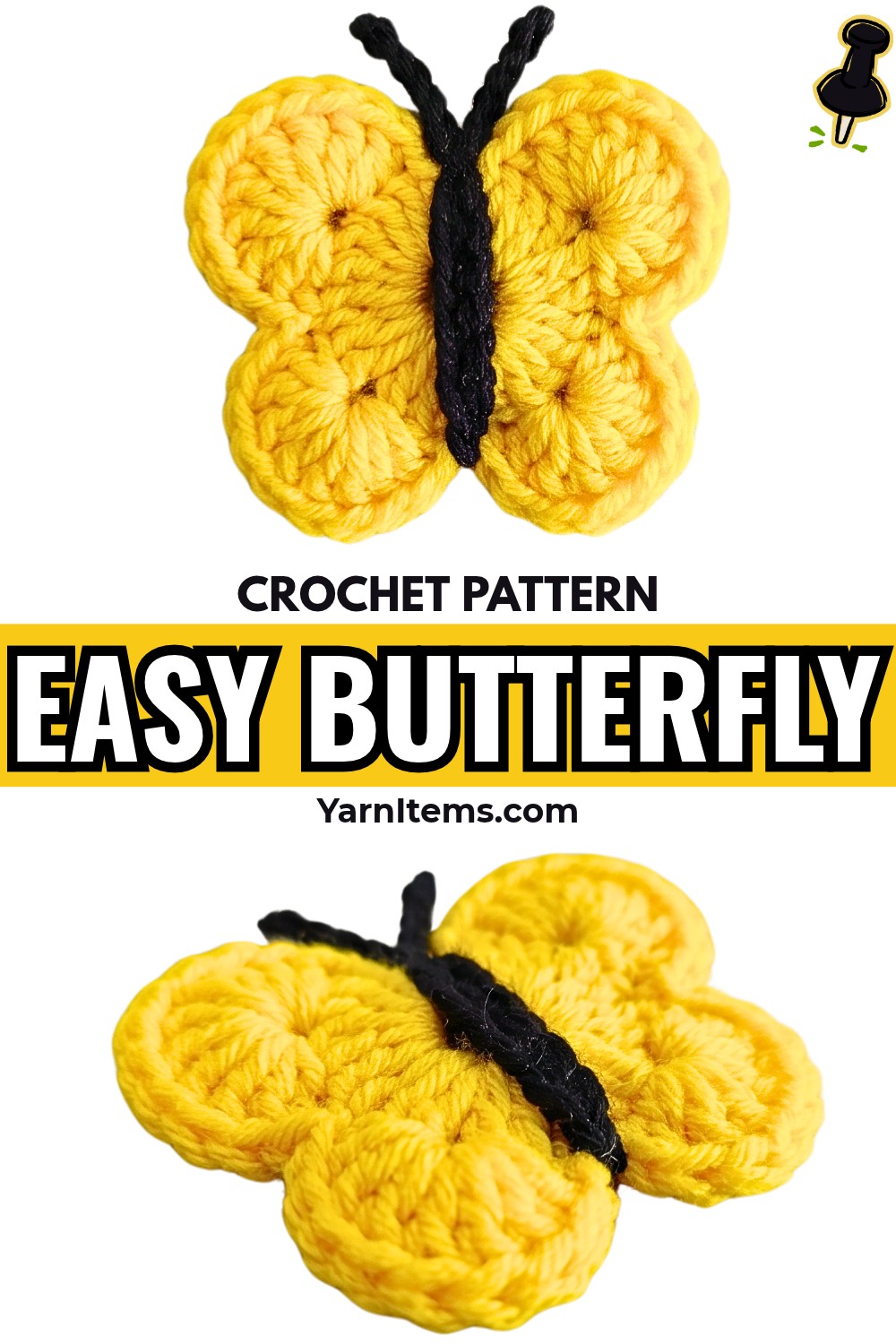 Easy Crochet Butterfly Pattern – Puff Stitch Wings Tutorial