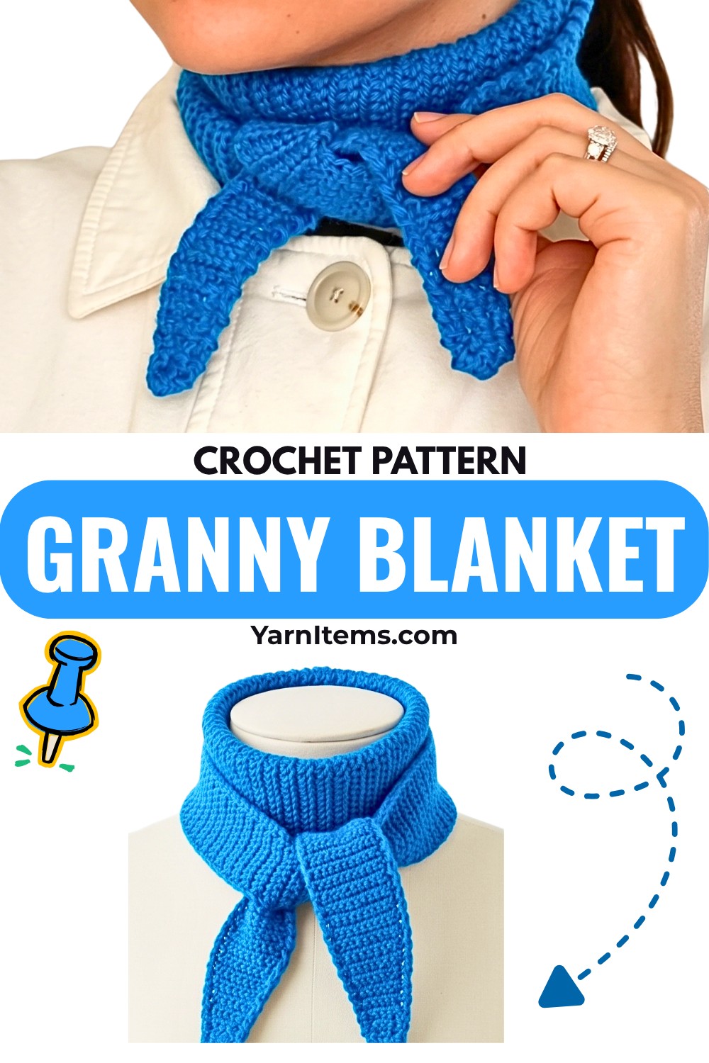 Easy Crochet Mini Scarf Pattern with Front-Loop Slip Stitch