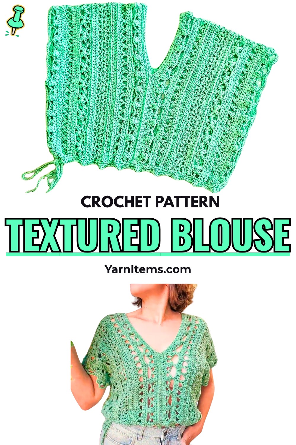 Easy Crochet Textured Blouse Pattern - Step-by-Step Tutorial