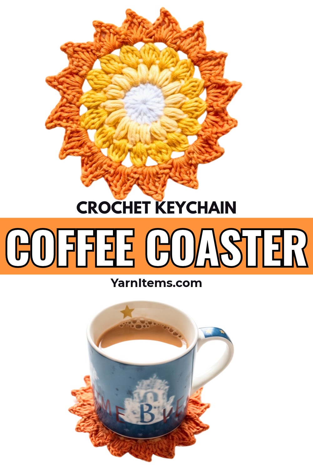 Handmade Crochet Coffee Coaster Pattern Tutorial