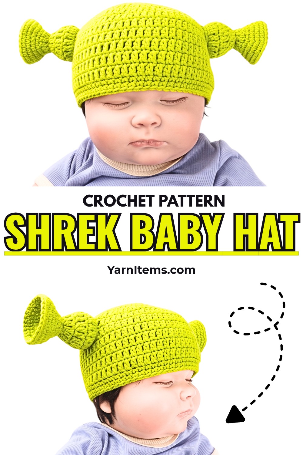 How to Crochet a Shrek Baby Hat with Ears: Cute and Easy Tutorial