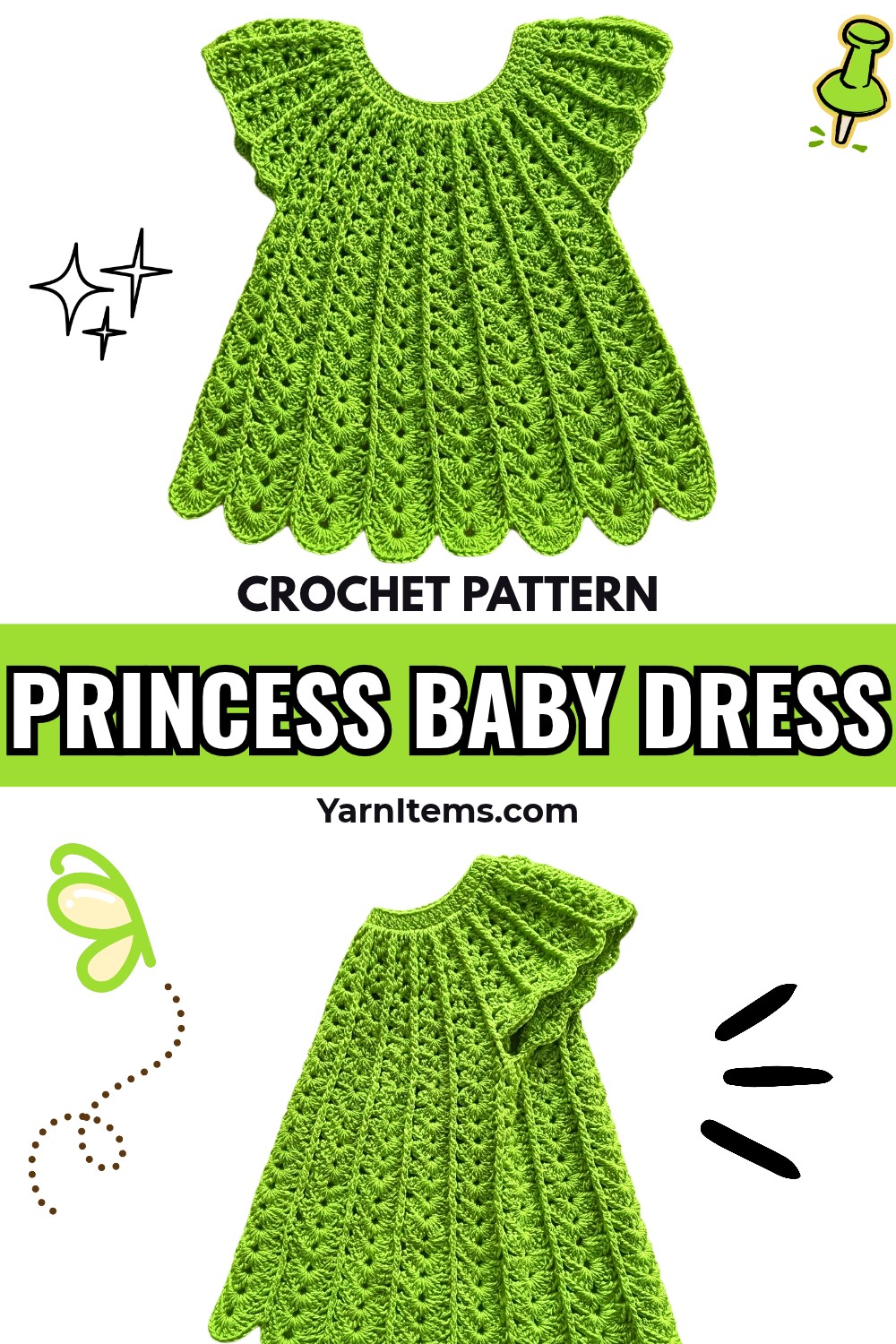 Princess Baby Dress Crochet Pattern for Little Ones