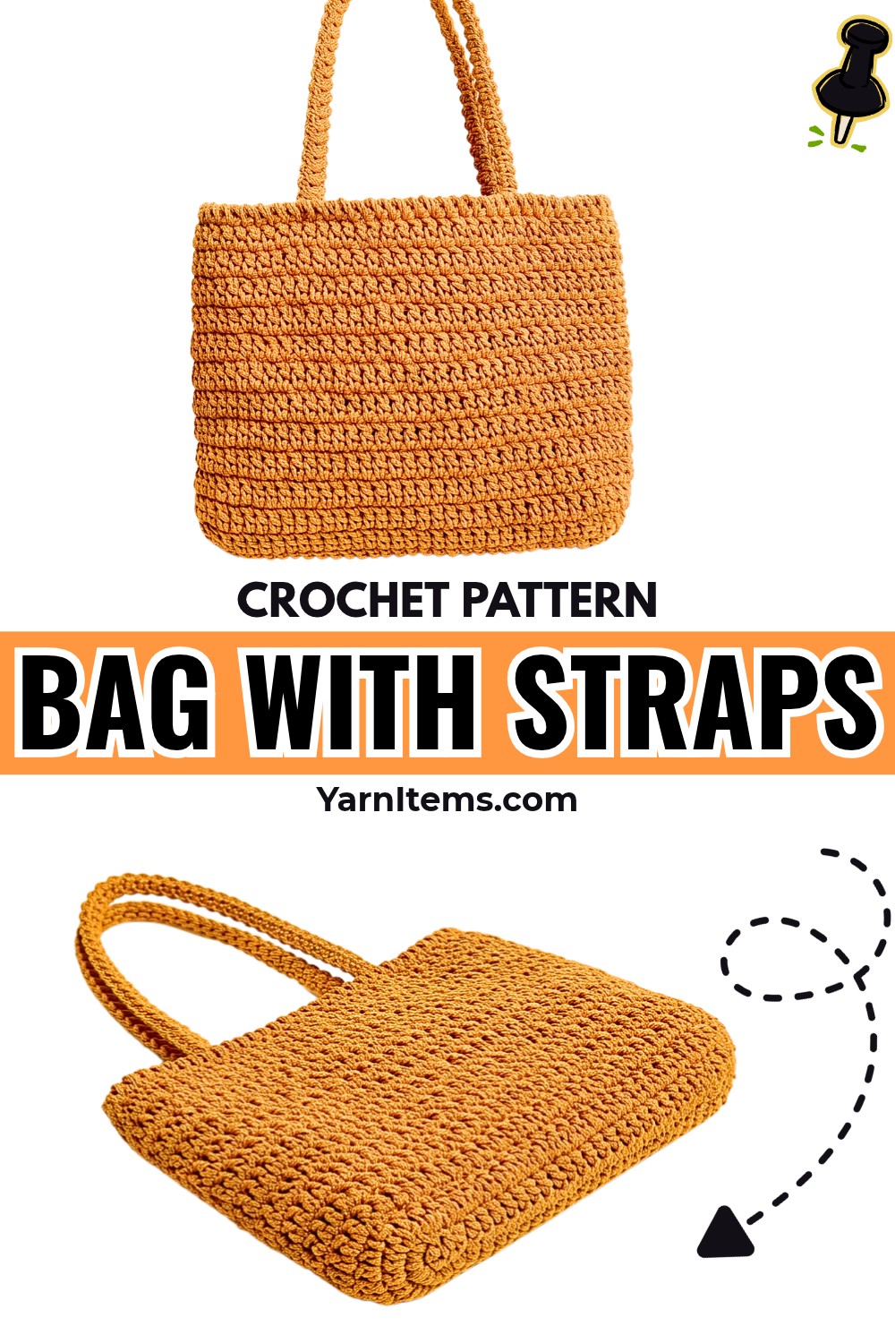 Simple Crochet Bag Pattern with Straps – Step-by-Step