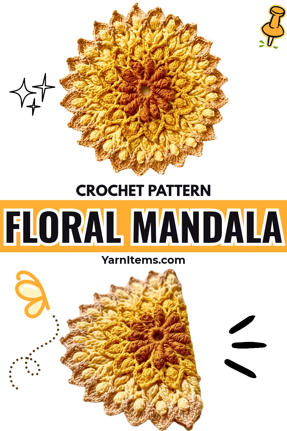 Step-by-Step Crochet Floral Mandala Pattern Free
